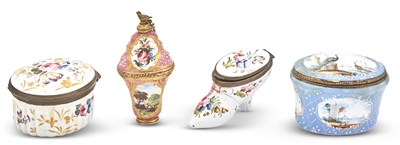 Lot 135 - Group of Four English and Continental Enamel...