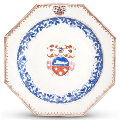Lot 1012 - Chinese Export Porcelain Octagonal Plate 18th...