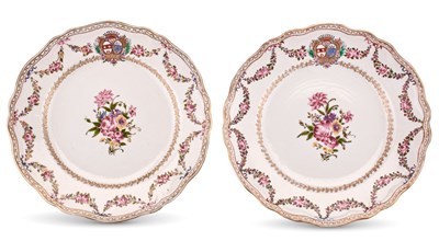 Lot 1025 - A Pair of Chinese Export Porcelain Plates 18th...