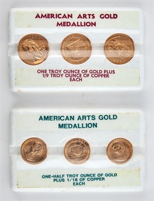 Lot 27 - American Arts Gold Medallions Lot of 1980...