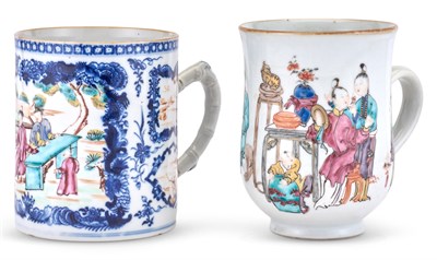 Lot 1040 - Two Chinese Export Porcelain Mugs 18th Century...