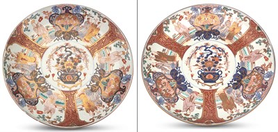 Lot 1093 - A Pair of Large Japanese Imari Porcelain...