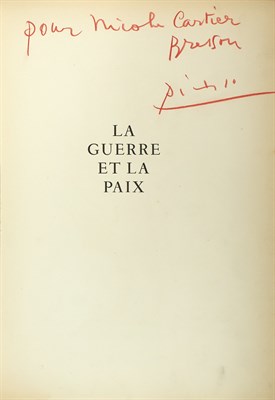 Lot 202 - PICASSO, PABLO La Guerre et La Paix. Paris:...