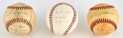Lot 113 - Group of Three Baseballs Autographed by Brooks...