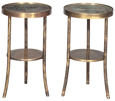 Lot 240 - Pair of Philip and Kelvin LaVerne Acid-Etched,...