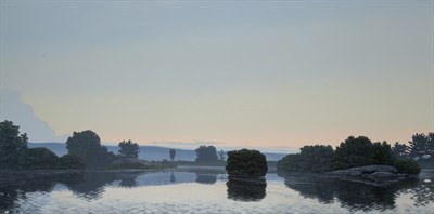Lot 51 - Stephen Hannock American, b. 1951 Flooded...