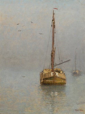 Lot 1019 - Robert Russ Austrian, 1847-1922 Boats in the...