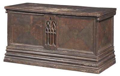 Lot 96 - Continental Baroque Painted Walnut Cassone...