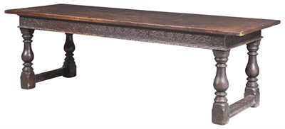 Lot 111 - Continental Baroque Style Oak Hall Table...