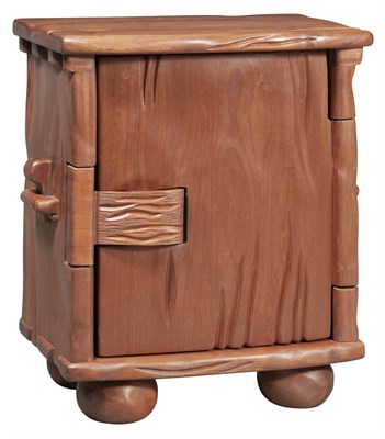 Lot 69 - Alexandre Noll Carved Sapele Cabinet 1950s,...