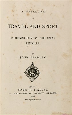 Lot 301 - BRADLEY, JOHN A Narrative of Travel and Sport...