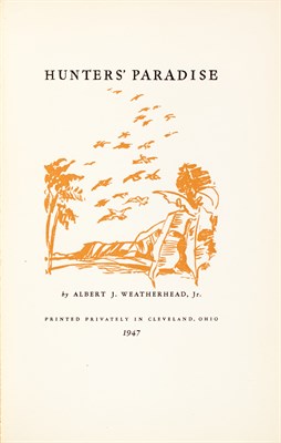 Lot 319 - [CUBA - BIRD HUNTING] WEATHERHEAD JR., ALBERT...