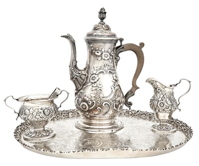 Lot 175 - George II Sterling Silver Coffee Pot and...