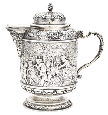 Lot 227 - German Silver Covered Ewer 20th Century The...
