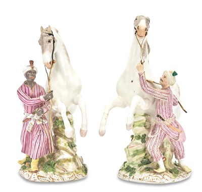 Lot 322 - Pair of German Porcelain Figural Groups First...