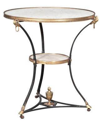 Lot 294 - Louis XVI Style Gilt-Brass and Marble Top...