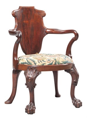 Lot 334 - William IV Mahogany Shepherds Crook Armchair...
