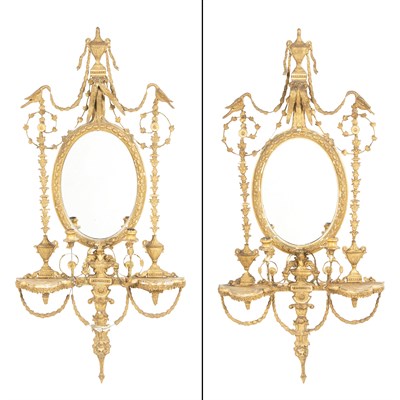 Lot 281 - Pair of George III Style Gilt Composition...