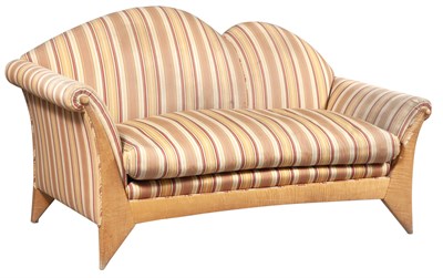 Lot 248 - John Dunnigan Upholstered Maple Sofa