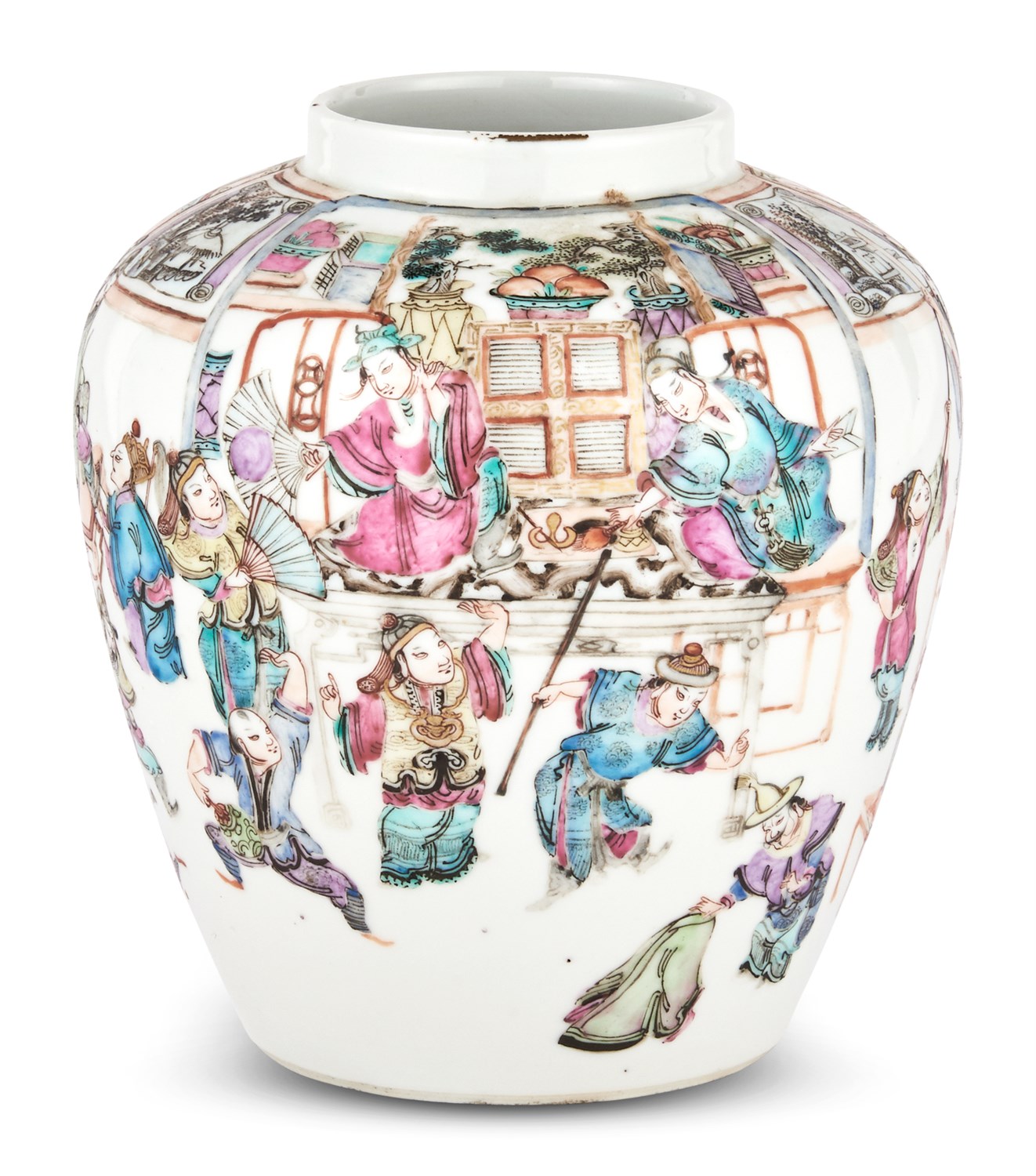 Lot 165 - A Chinese Enameled Porcelain Jar Qing Dynasty...