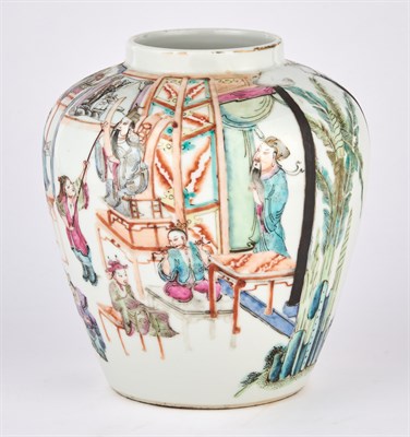 Lot 165 - A Chinese Enameled Porcelain Jar Qing Dynasty...