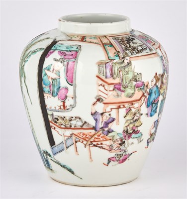 Lot 165 - A Chinese Enameled Porcelain Jar Qing Dynasty...