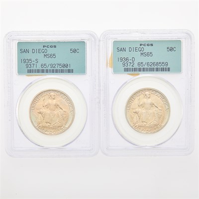 Lot 3 - United States San Diego Commemorative Half...