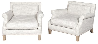 Lot 341 - Pair of Upholstered Lounge Chairs Height 27...