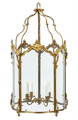Lot 239 - Louis XV Style Gilt-Metal and Glass Hall...