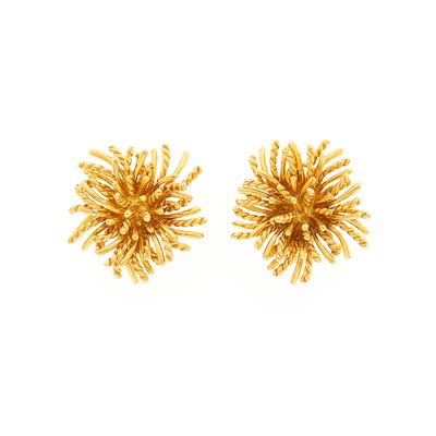 Lot 1013 - Tiffany & Co. Pair of Gold Earclips
