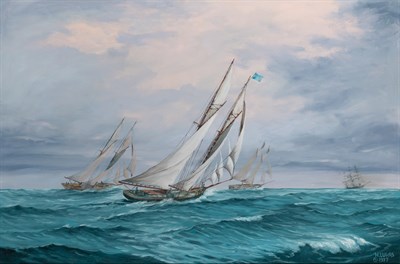 Lot 2 - American School 20th Century New York Harbor...