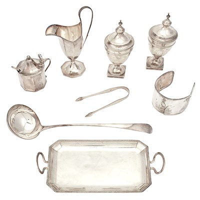 Lot 152 - Group of George III Sterling Silver Table...