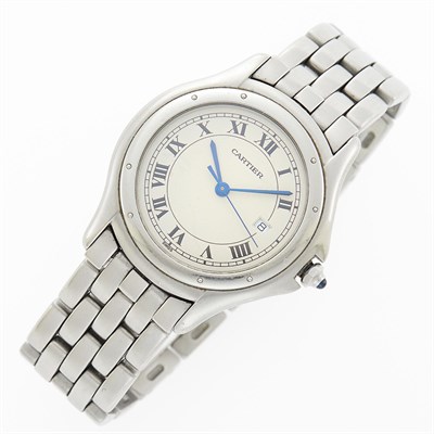 Lot 2041 - Cartier Stainless Steel 'Cougar' Wristwatch