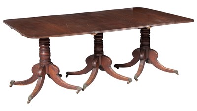 Lot 222 - Regency Style Mahogany Triple-Pedestal...