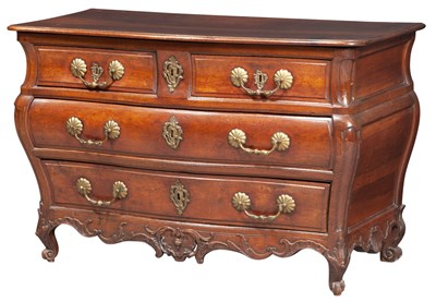 Lot 144 - Provincial Louis XV Walnut Commode Circa 1750,...