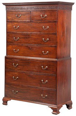 Lot 282 - George III Mahogany Chest on Chest Circa 1790...