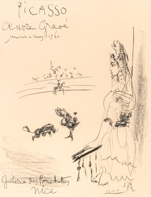 Lot 109 - Pablo Picasso (1881-1973) FEMME AU BALCON,...