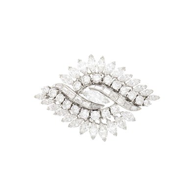 Lot 239 - Platinum and Diamond Brooch
