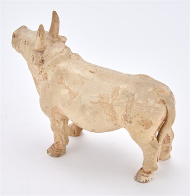 Lot 101 - A Chinese Pottery Model of an Ox and Cart Tang...