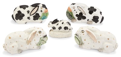 Lot 277 - Two Pairs of Staffordshire Pottery Figures of...