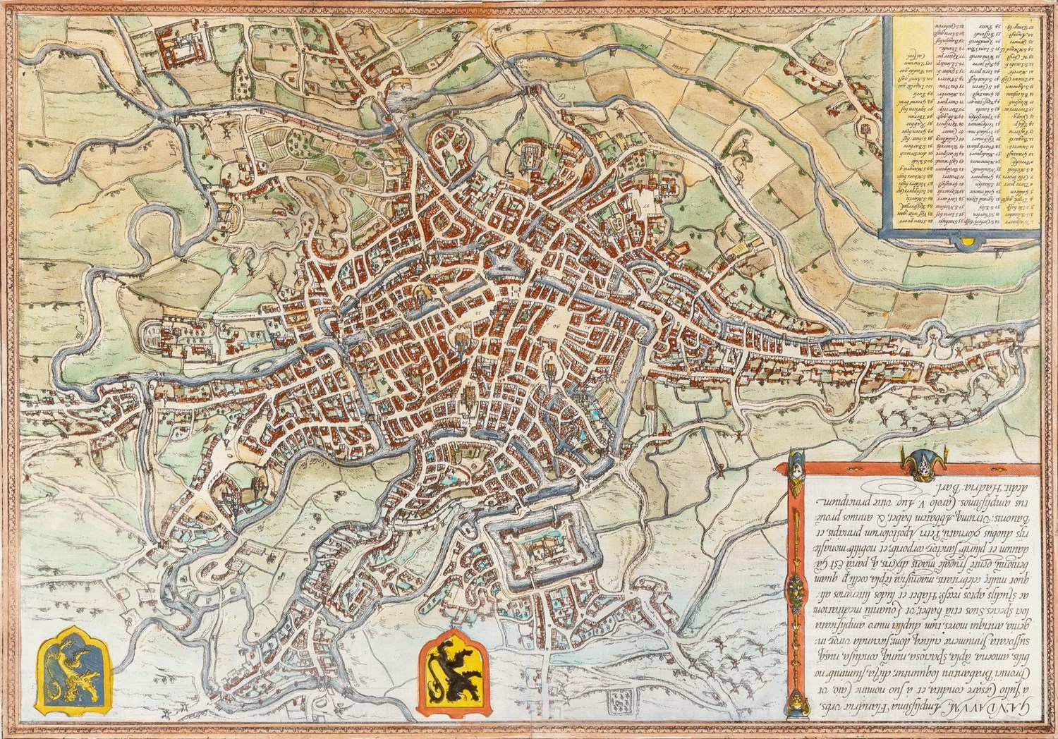 Lot 68 - [MAP--GHENT] [BRAUN, GEORG and HOGENBERG,...