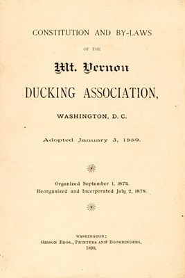 Lot 329 - [DUCK HUNTING - SPORTING CLUBS] Constitution...
