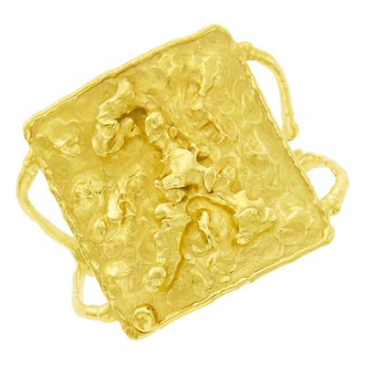 Lot 7 - Jean Mahie High Karat Gold 'Charming Monster' Cuff Bangle Bracelet