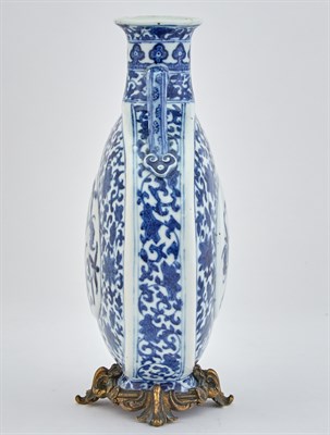 Lot 172 - A Chinese Blue and White Porcelain Moon Flask...