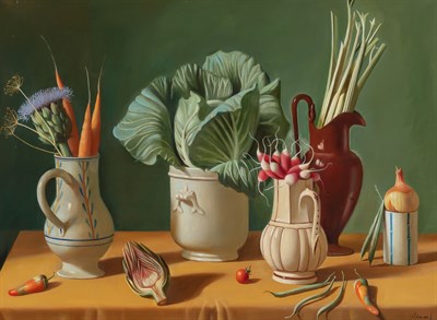 Lot 1078 - Fernand Renard French, b. 1912 Still Life with...