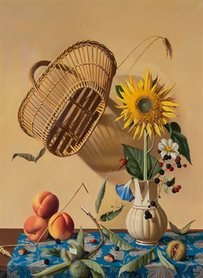 Lot 1077 - Fernand Renard French, b. 1912 Still Life with...