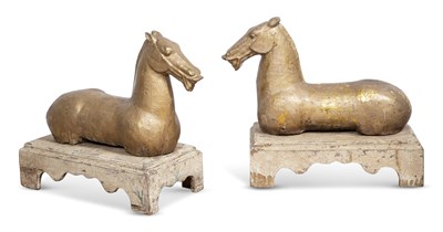 Lot 403 - Pair of Chinese Tang Style Gilt Composition...