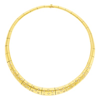 Lot 229 - Van Cleef & Arpels Gold and Diamond Necklace, France