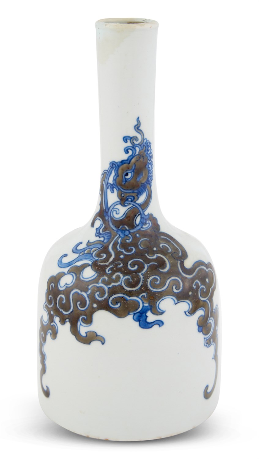 Lot 146 - A Chinese Blue and White and Copper Red...
