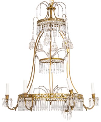 Lot 271 - Baltic Neoclassical Style Gilt Bronze and Cut...